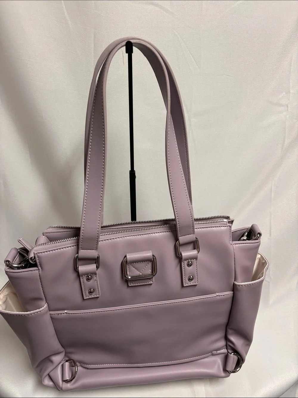 West Elm Gemini Mini Convertible Backpack Limited Edition Heather Purple